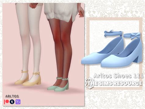 The Sims Resource Low Heel Mary Jane Sims Cc Shoes Low