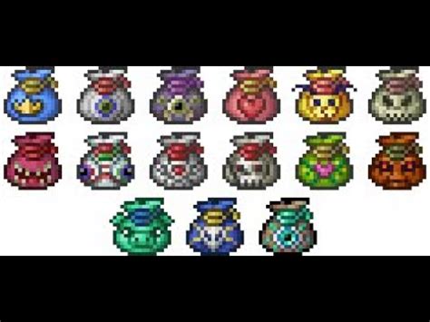 Todas Las Bolsas De Los Jefes De Terraria Creepencio Tnt Youtube