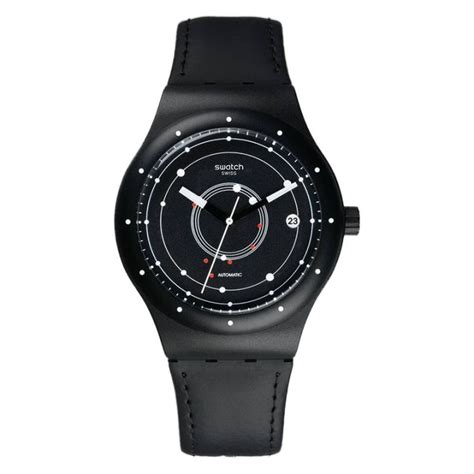 Jam Tangan Pria Swatch Originals Sutb Sistem Black Automatic Black