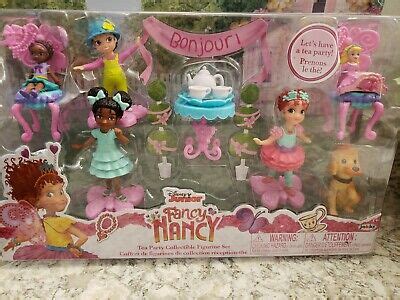 Disney Fancy Nancy Tea Party Collectible Figurine Set New