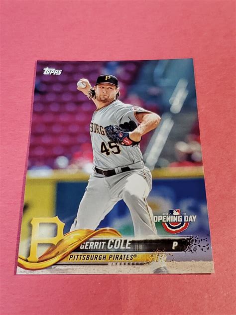 Gerrit Cole 2018 Topps Opening Day 183 Pittsburgh Pirates Yankees Ebay