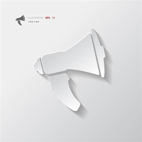 Premium Vector Megaphone Loudspeaker Icon Loud Hailer Symbol