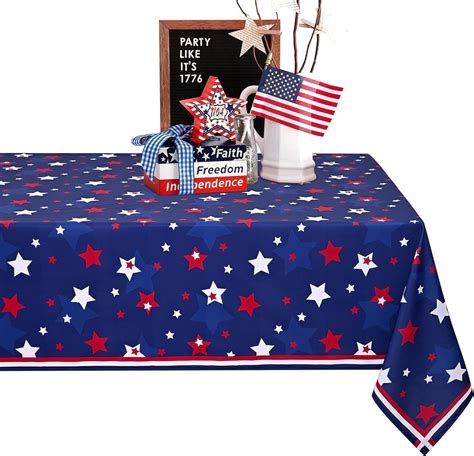 4th Of July Tablecloth Patriotic Memorial Independence Day American