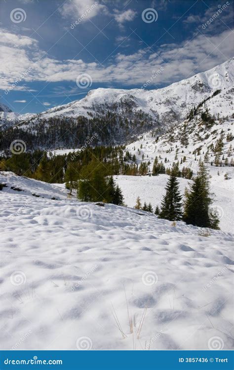 Alpine Winter Snow Scene Stock Photo Image Of Tirol Winter 3857436