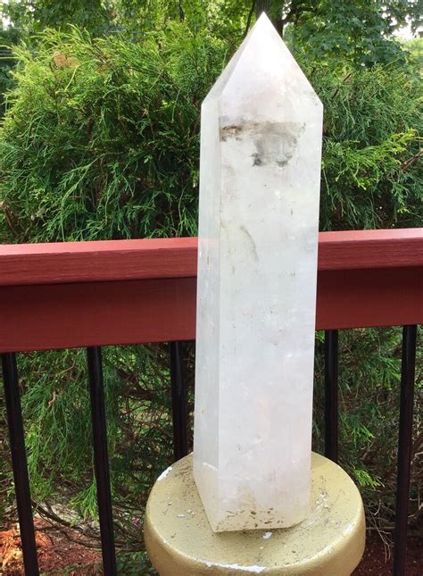 Clear Quartz Crystal Generator Large Lb Oz Tower Etsy