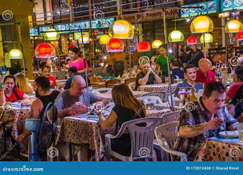 Tourists Enjoying Street Food in Pattaya Market, Thailand Editorial ...