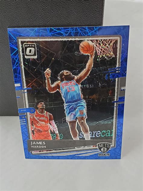 2020 21 Panini Donruss Optic Blue Velocity Prizm 134 James Harden