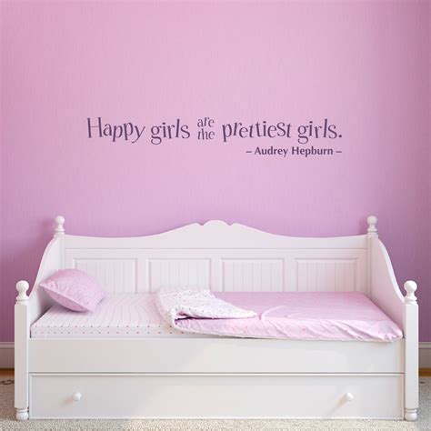 Happy Girls Are The Prettiest Girls Wall Decal Audrey Etsy