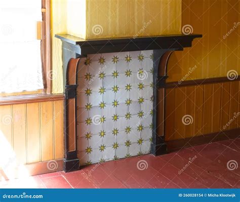 Old Fireplace in a Wooden Traditional House Stock Photo - Image of ...