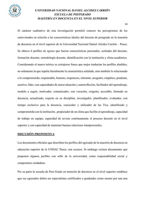 Articulo Perfil Del Egresado De Pos Grado PDF