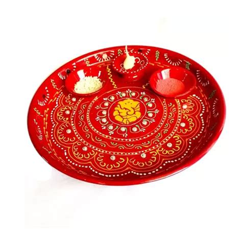 Pooja Thali Medium Decorated Naxo Foods