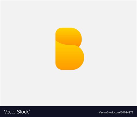 Creative minimalistic logo yellow gradient letter Vector Image