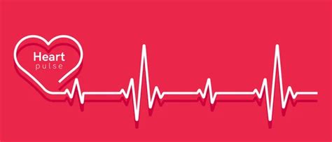 Heartbeat Line Heartbeat Vector Illustration — Stock Vector © Shinuya 263823692