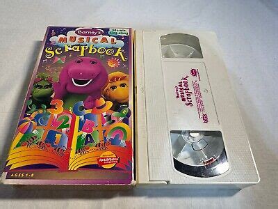 Barney Barneys Musical Scrapbook Vhs Tape Show Baby Bop B J