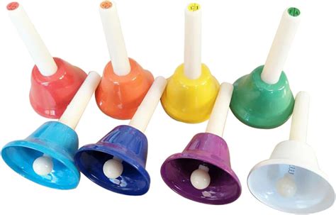 F Fityle Hand Bells Set 8 Note Musical Instrument Hand Bell Diatonic