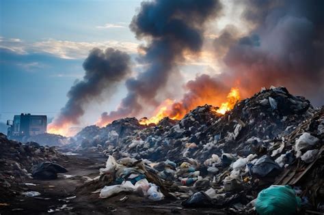 Una Pila De Basura En Un Basurero O Vertedero Que Contamina El Medio