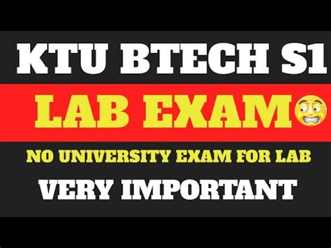 KTU BTECH S1 LAB EXAM YouTube