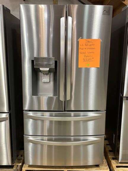 New Lg Cu Ft Door French Door Smart Refrigerator With Ice And