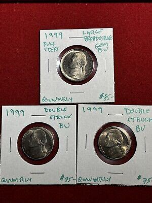 P Jefferson Nickel Error Lot Double Struck And Broad Struck