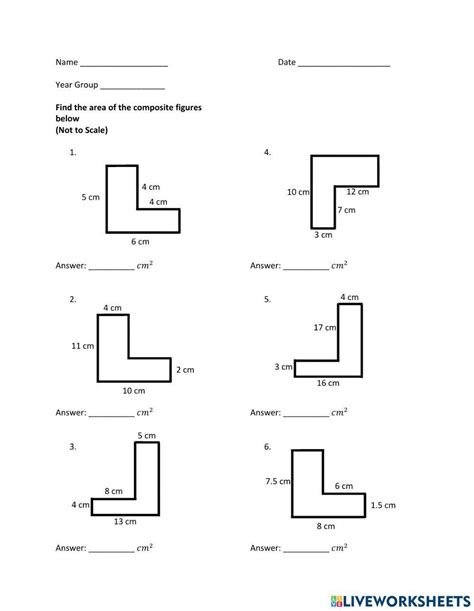 Area Of Compound Shapes Composite Shapes Worksheets Worksheets Library