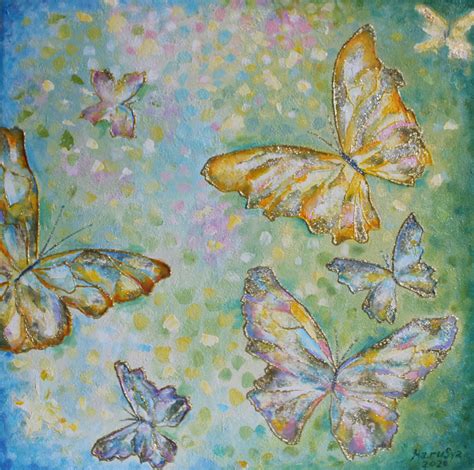 Papillons peinture acrylique Art décoratif Art mural Décor Etsy