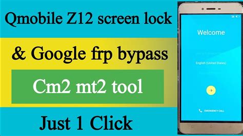 Qmobile Z Screen Lock Google Frp Unlock Cm Tool Youtube