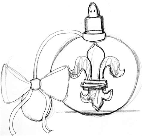 Perfume Bottle Drawing Coloring Pages