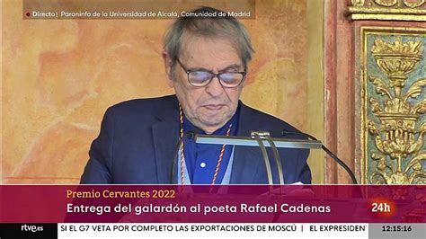 Discurso De Rafael Cadenas Premio Cervantes 2022