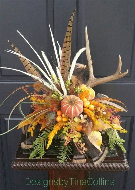 Custom Order Arrangement Antler Floral Arrangement Centerpiece Etsy