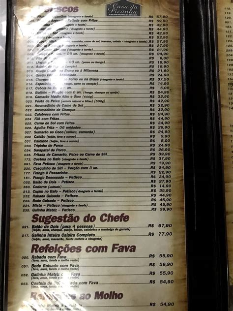 Menu Em Casa Da Picanha Restaurante Recife R Santos Leite