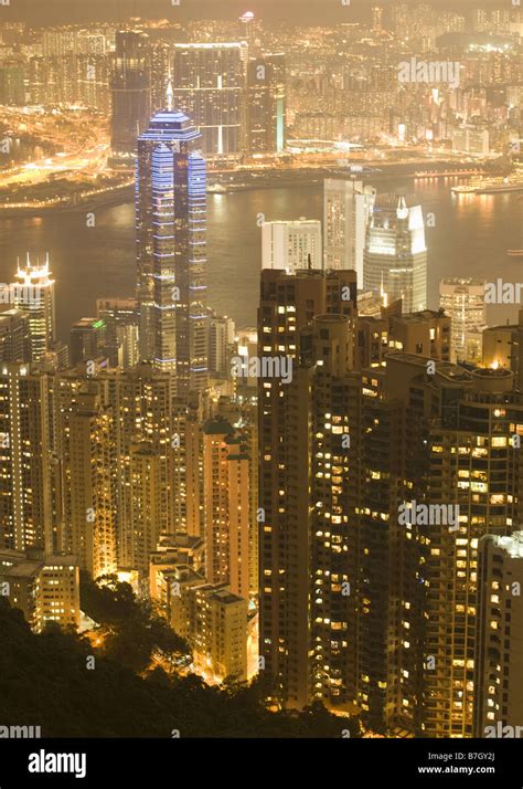 Night view of Central Hong Kong Stock Photo - Alamy