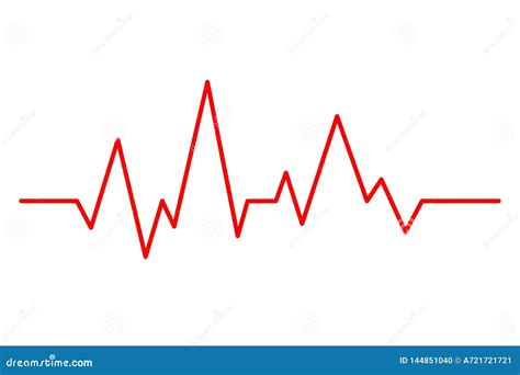 Creative Illustration Of Heart Line Cardiogram Isolated On Background