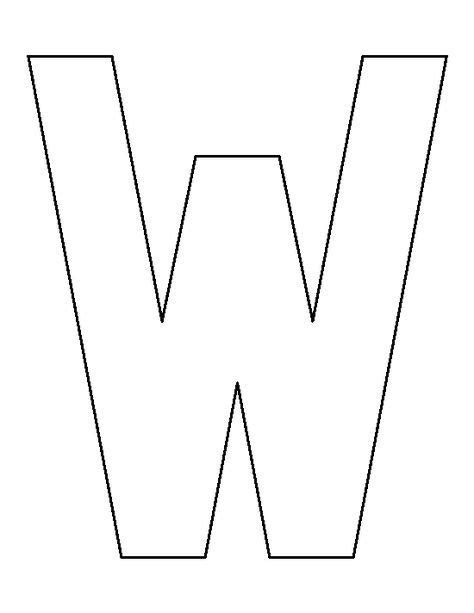 Letter W Pattern Use The Printable Outline For Crafts Creating