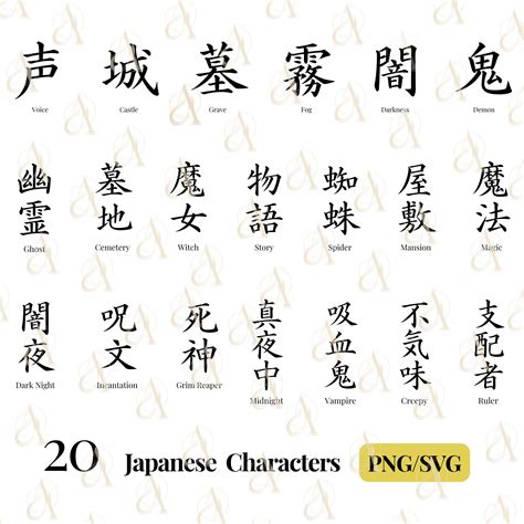 Japanese Symbols For Dark