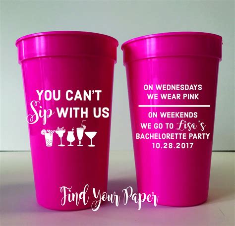 Personalized Party Cups Personalized Bachelorette Cups Party Favor Cups Bachelorette Favors