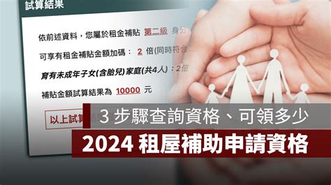 2024 租屋補助資格查詢，用 3 個步驟知道自己能不能申請、可以拿多少補助金額 果仁家 買房賣房 居家生活知識家