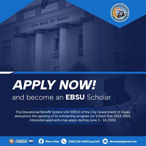EBSU accepts scholarship applications starting June 3 - City Government