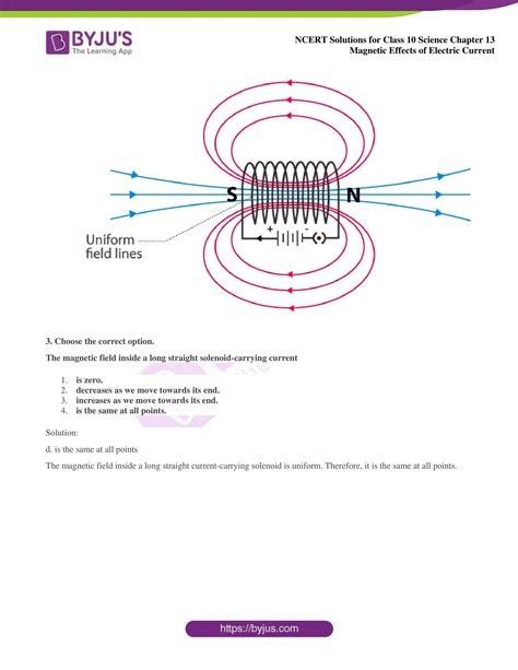 Ncert Solutions For Class 10 Science Chapter 13 Magnetic Effects Of