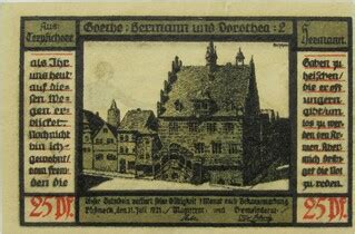 Pfennigs Goethe Series Issue City Of P Neck Thuringia