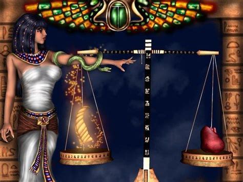 The Goddess Of Truth Maat Balancing The Scales Of Judgement Of The