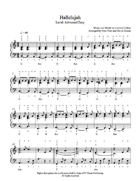 Free Printable Christmas Hallelujah Sheet Music Printable Templates