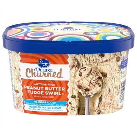 Kroger Deluxe Churned Lactose Free No Sugar Added Peanut Butter Fudge