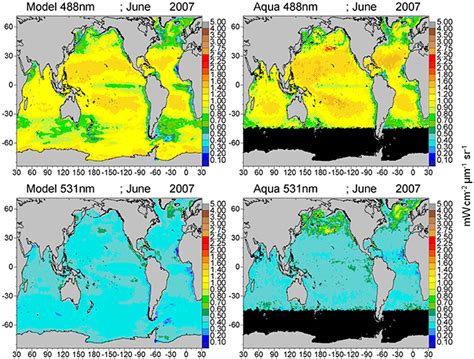 Frontiers Simulating Pace Global Ocean Radiances