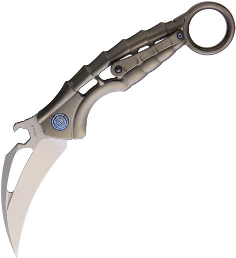 Rike Knife Alien 2 Linerlock Gray Titanium Karambit Folding Knife Alie