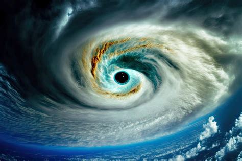 Super Typhoon Hurricane Eye Over Sea Ocean Natural Disaster Made With