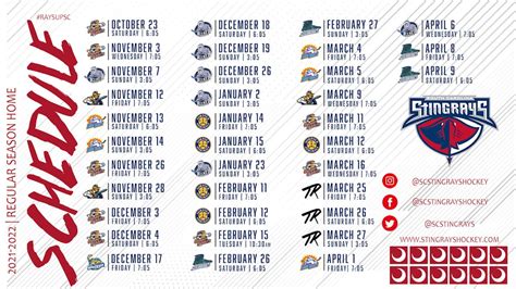 South Carolina Stingrays | Stingrays, ECHL Unveil Full Schedule For ...