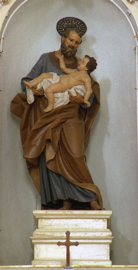 Bottega Siciliana Sec Xviii San Giuseppe Arte Cristiana Statue