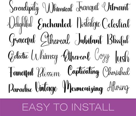 150 Procreate Fonts Cursive Font Bundle Script Fonts Canva Font