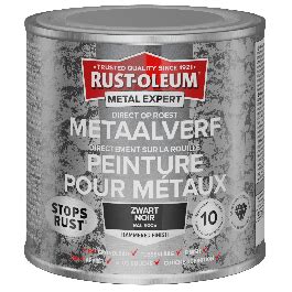 Rust Oleum Metal Expert Direct Op Roest Hamerslag Verf Zwart 250ml