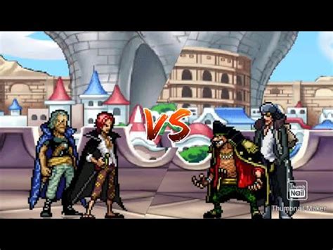 ONE PIECE MUGEN BATTLE SHANKS AND BENN BECKMAN VS BLACKBEARD AND